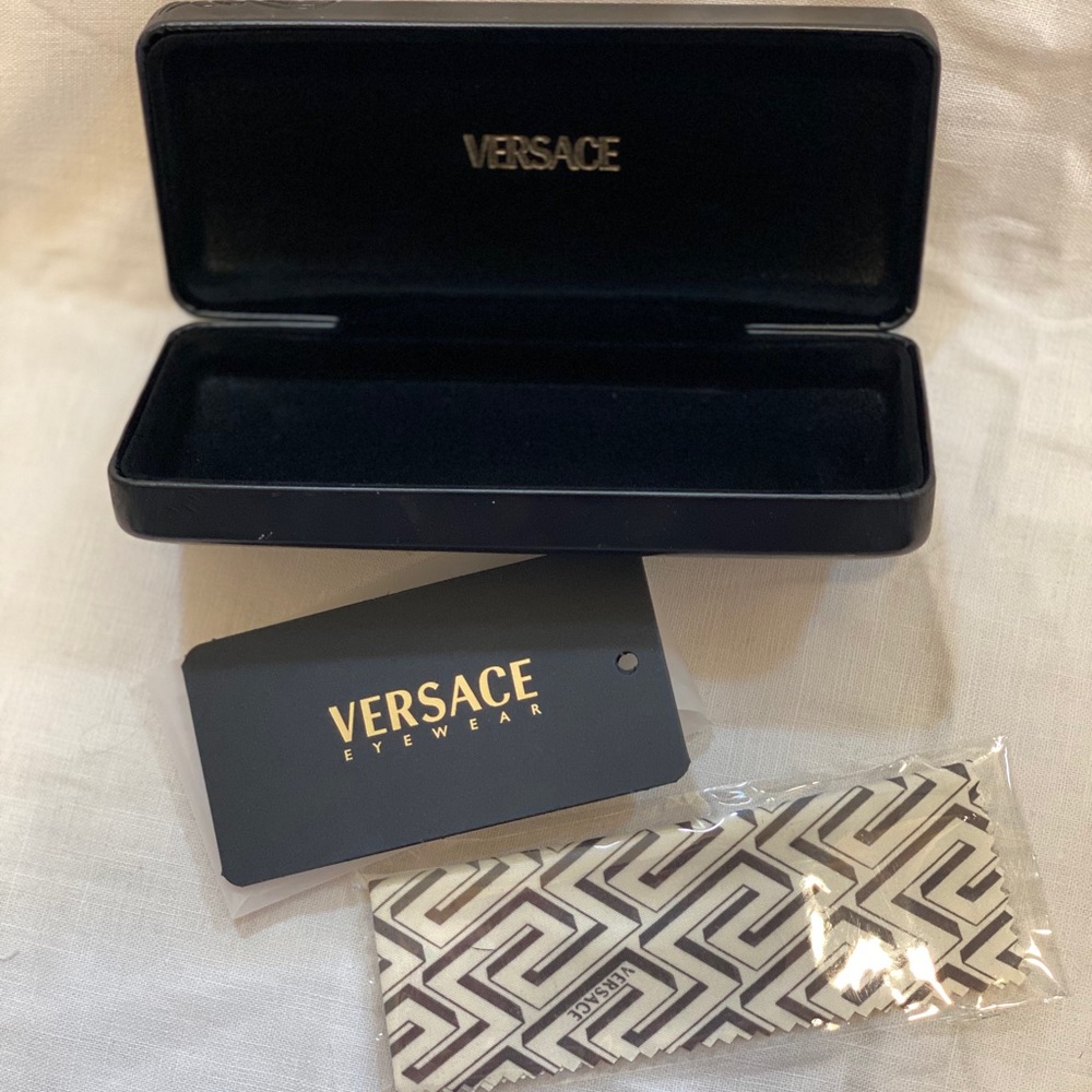 Versace Eyewear black sunglass box wipe